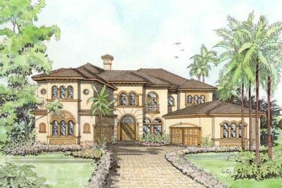 Exterior - Other Elevation for Mediterranean House Plan #420-176 - 5 bed, 6.5 bath