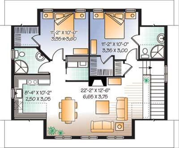 Architectural House Design - Country Floor Plan - Upper Floor Plan #23-623