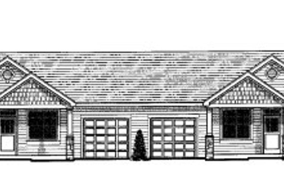 Exterior - Front Elevation for Craftsman House Plan #303-402 - 3 bed, 2 bath