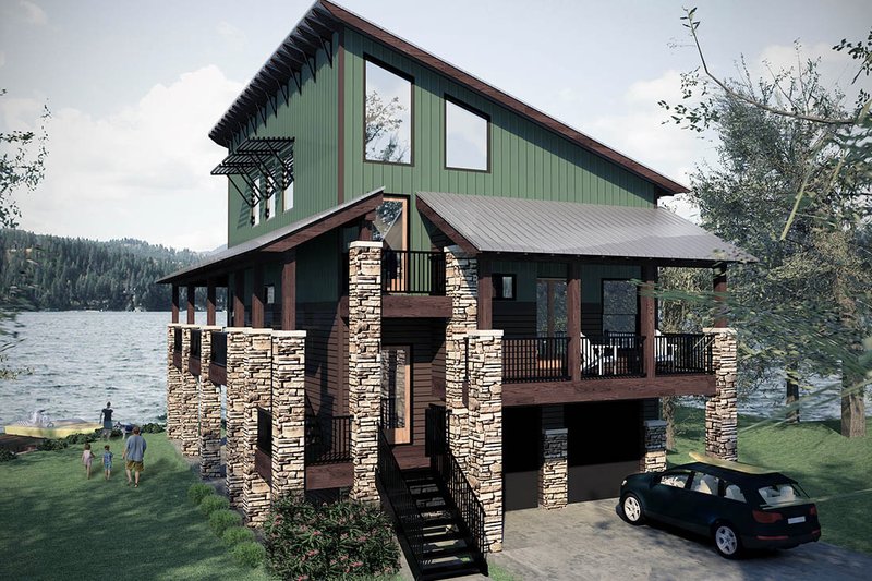 Architectural House Design - Modern Exterior - Front Elevation Plan #472-3