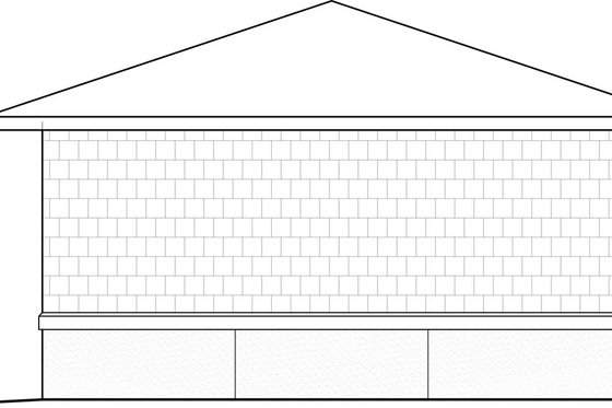 Exterior - Rear Elevation for Craftsman House Plan #895-52, 0 bath