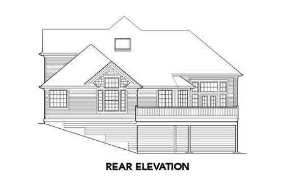 Exterior - Rear Elevation for Traditional House Plan #48-327 - 3 bed, 2.5 bath