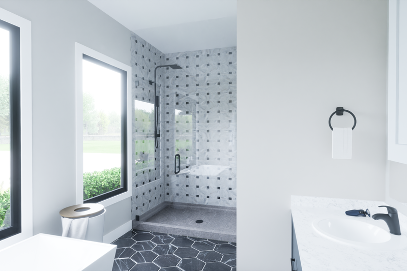 Architectural House Design - Interior - Bathroom 1 for Barndominium House Plan #1116-13 - 4 bed, 2.5 bath