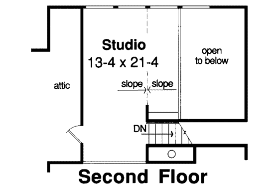 Floor Plan - Upper Floor House Plan #312-407 - 3 bed, 2 bath