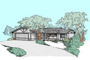 Ranch Exterior - Front Elevation Plan #60-420