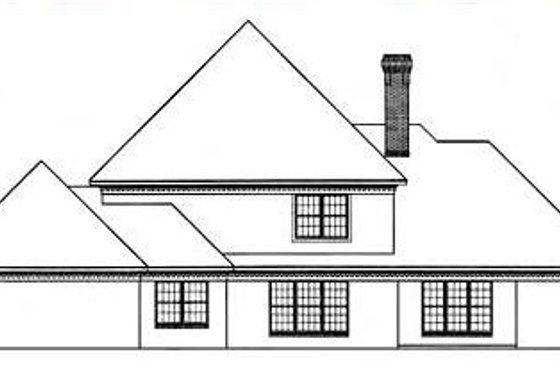 Exterior - Rear Elevation for Southern House Plan #45-151 - 4 bed, 2.5 bath