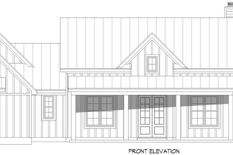 Home Plan - Exterior - Front Elevation 4 for Farmhouse House Plan #932-1125 - 3 bed, 2.5 bath