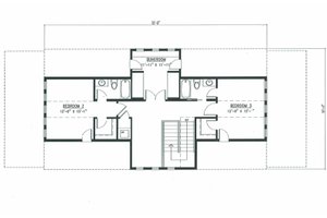 Floor Plan - Upper Floor for Beach House Plan #443-8 - 4 bed, 3.5 bath