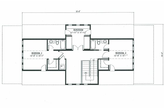 Floor Plan - Upper Floor for Beach House Plan #443-8 - 4 bed, 3.5 bath