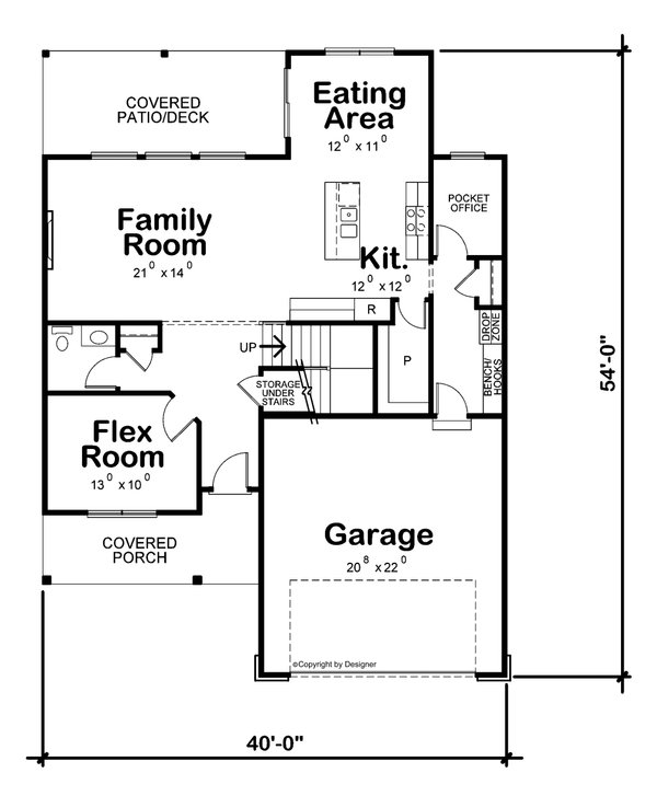 Modern Floor Plan - Main Floor Plan #20-2482