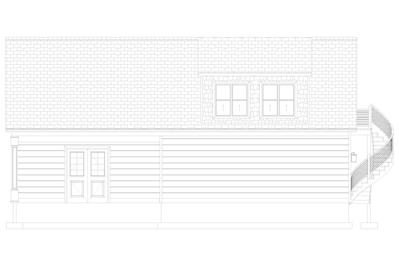 House Design - Exterior - Rear Elevation 2 for Traditional House Plan #1060-357, 0.5 bath