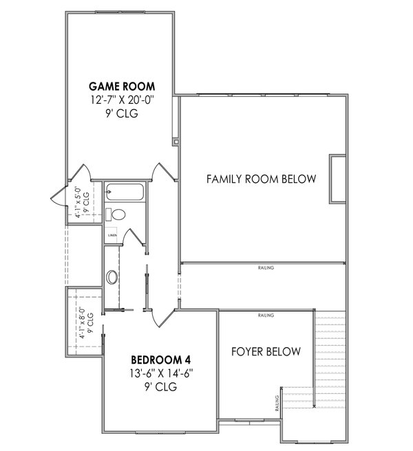 Country Floor Plan - Upper Floor Plan #1096-17