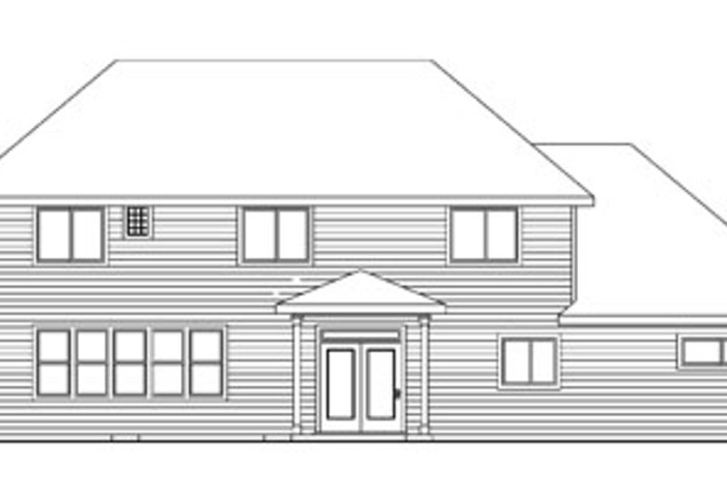 Home Plan - Exterior - Rear Elevation for Traditional House Plan #124-743 - 3 bed, 2.5 bath