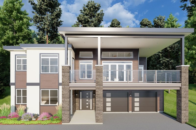 House Plan Design - Exterior - Other Elevation 1 for Contemporary House Plan #126-251 - 3 bed, 3 bath