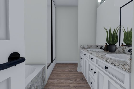 Interior - Master Bathroom 1 for Cottage House Plan #1060-64 - 2 bed, 2 bath