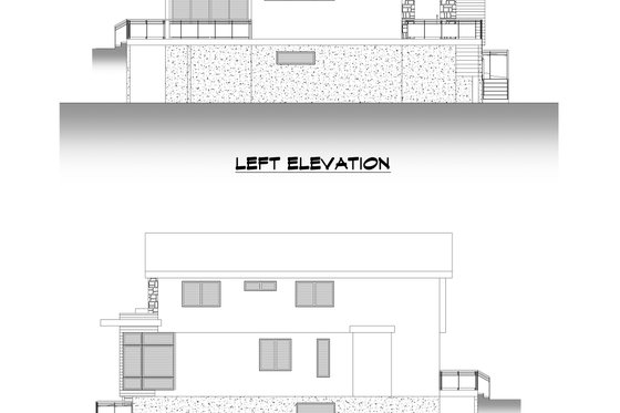 Exterior - Other Elevation 3 for Contemporary House Plan #1066-183 - 5 bed, 4.5 bath