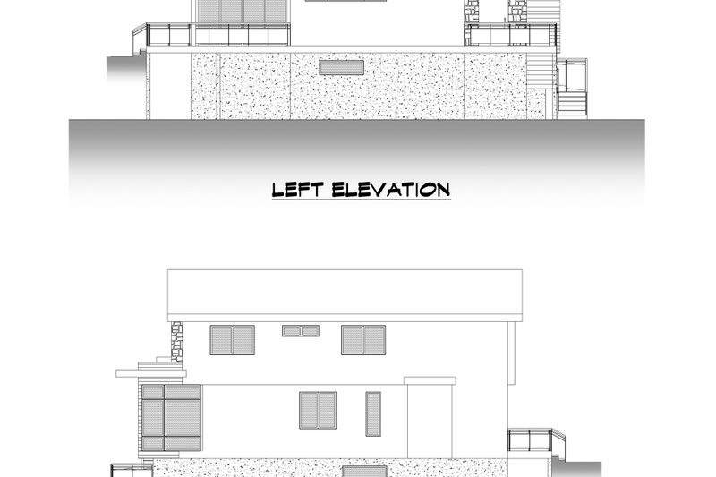 House Blueprint - Exterior - Other Elevation 3 for Contemporary House Plan #1066-183 - 5 bed, 4.5 bath