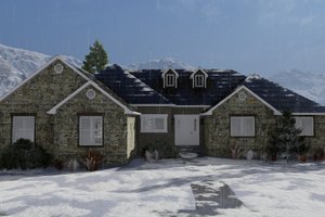 Exterior - Front Elevation 3 for Ranch House Plan #1060-13 - 6 bed, 3 bath