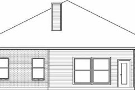 Exterior - Rear Elevation for Traditional House Plan #84-135 - 4 bed, 2 bath