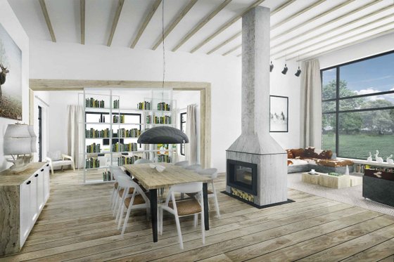 Interior - Dining Room 1 for Modern House Plan #924-15 - 3 bed, 2.5 bath