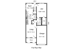 Floor Plan - Main Floor for European House Plan #329-161 - 3 bed, 2 bath
