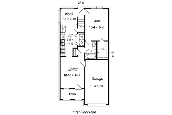 Floor Plan - Main Floor for European House Plan #329-161 - 3 bed, 2 bath