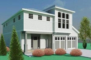 Contemporary Exterior - Front Elevation Plan #524-7