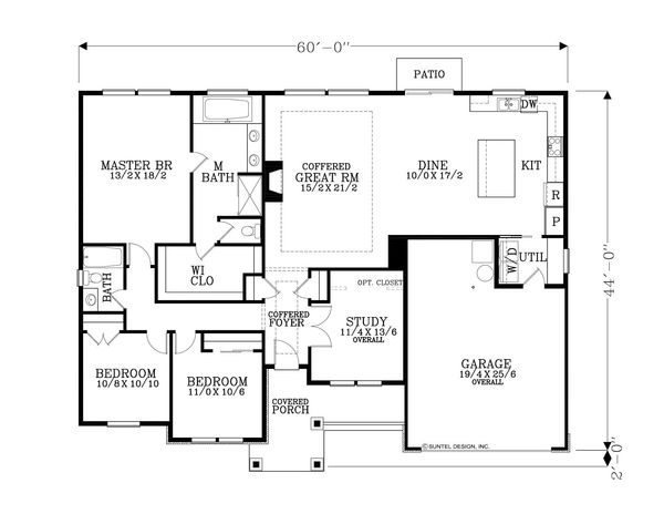 Craftsman Floor Plan - Main Floor Plan #53-591