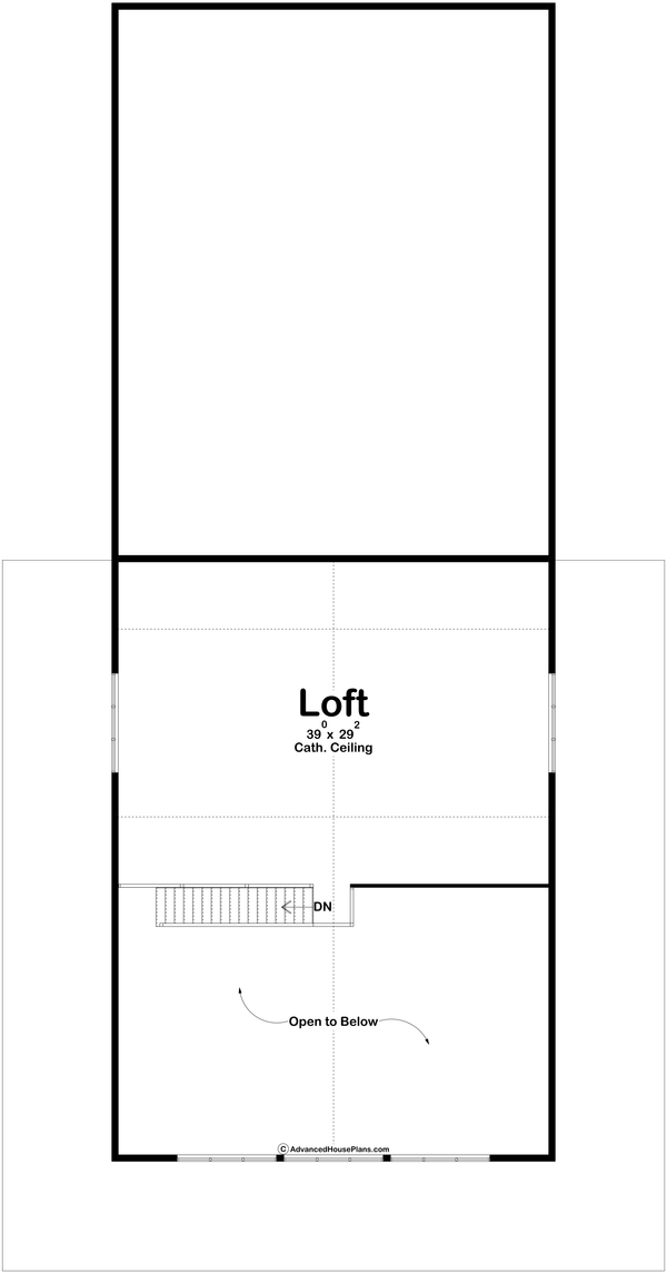 Barndominium Floor Plan - Upper Floor Plan #455-475
