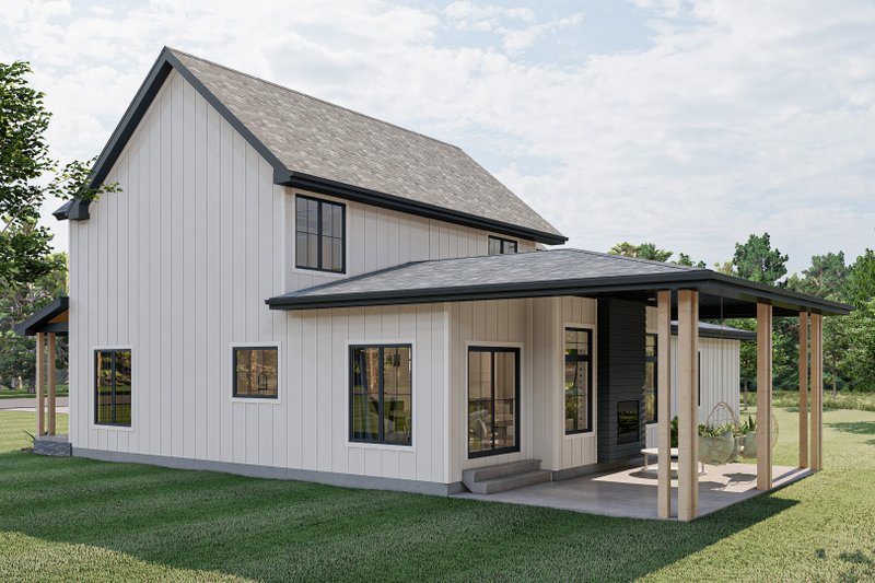 House Design - Exterior - Other Elevation 1 for Farmhouse House Plan #455-238 - 4 bed, 3 bath