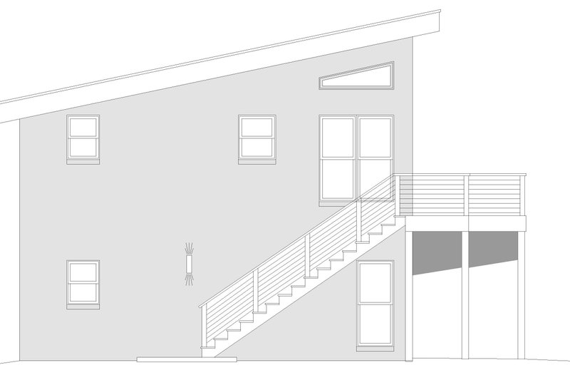 House Blueprint - Exterior - Other Elevation for Beach House Plan #932-1409 - 2 bed, 2 bath