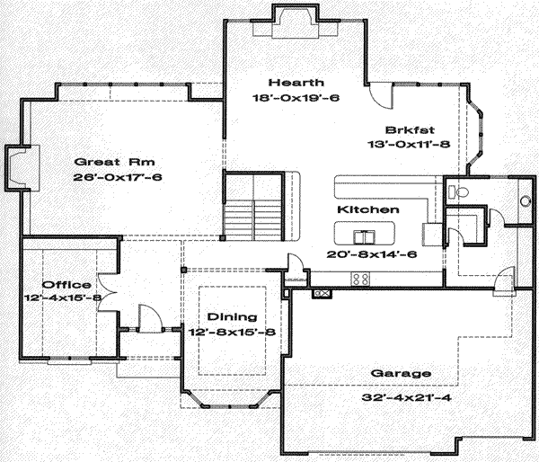 Traditional Floor Plan - Main Floor Plan #6-127
