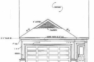 Exterior - Rear Elevation for Farmhouse House Plan #81-133 - 3 bed, 2.5 bath