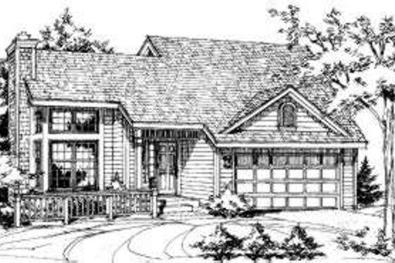 Exterior - Front Elevation for Traditional House Plan #320-131 - 3 bed, 2 bath