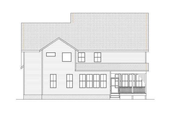 Exterior - Rear Elevation for Farmhouse House Plan #1080-6 - 5 bed, 4.5 bath