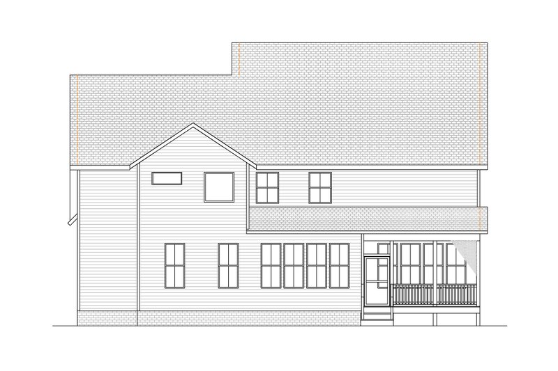 House Blueprint - Exterior - Rear Elevation for Farmhouse House Plan #1080-6 - 5 bed, 4.5 bath