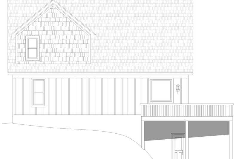 House Plan Design - Exterior - Rear Elevation for Country House Plan #932-695 - 3 bed, 2 bath