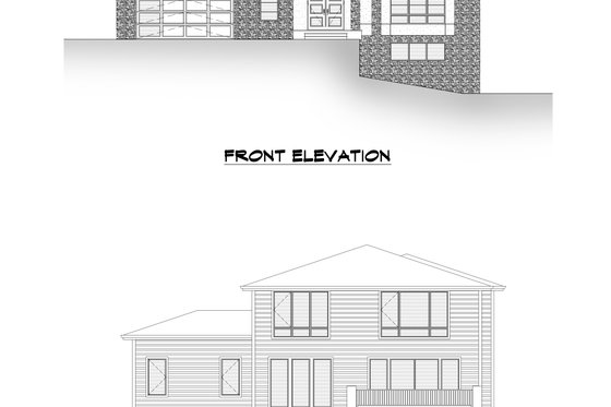 Exterior - Other Elevation 2 for Contemporary House Plan #1066-117 - 6 bed, 4.5 bath