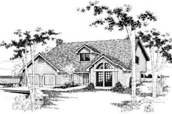 Exterior - Front Elevation for Traditional House Plan #303-113 - 3 bed, 2.5 bath