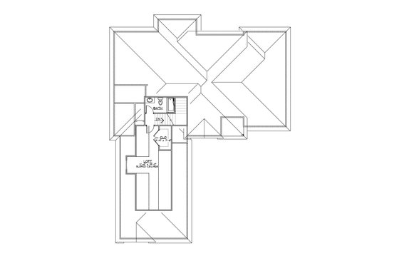 Floor Plan - Upper Floor for European House Plan #1064-3 - 4 bed, 3.5 bath