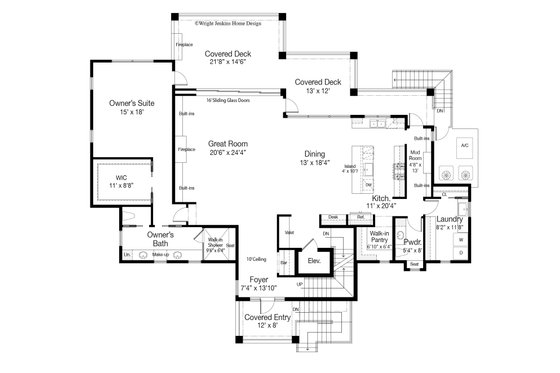 Floor Plan - Main Floor for Cottage House Plan #938-162 - 4 bed, 4.5 bath