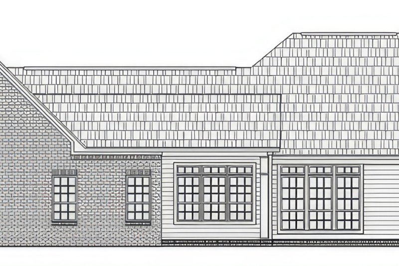 House Blueprint - Exterior - Rear Elevation for Country House Plan #21-546 - 3 bed, 2.5 bath