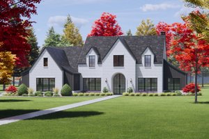 Exterior - Front Elevation 3 for Tudor House Plan #1096-41 - 4 bed, 4.5 bath