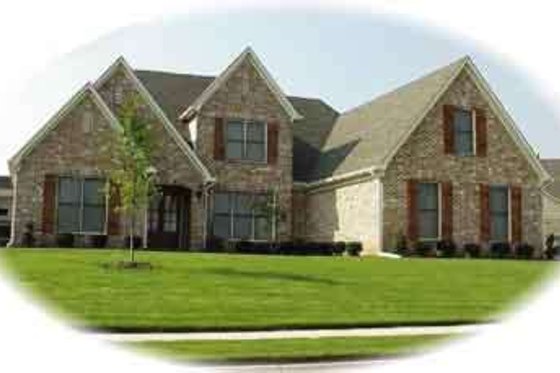 Exterior - Front Elevation for European House Plan #81-585 - 4 bed, 3.5 bath