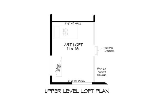 Floor Plan - Upper Floor 1 for Modern House Plan #932-42 - 3 bed, 2 bath