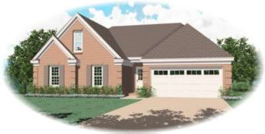 Exterior - Front Elevation 2 for European House Plan #81-741 - 3 bed, 2 bath