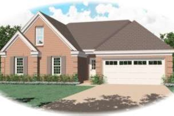 Exterior - Front Elevation for European House Plan #81-741 - 3 bed, 2 bath