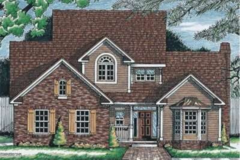 House Blueprint - Traditional Exterior - Front Elevation Plan #20-1572