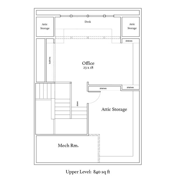 Craftsman Floor Plan - Upper Floor Plan #454-14