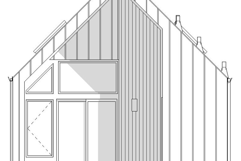 Home Plan - Exterior - Rear Elevation for Modern House Plan #895-146 - 1 bed, 1 bath